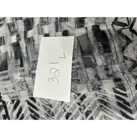 Fever Black White Geometric Print Sleeveless Tunic Top Sz Medium - Picture 9 of 10